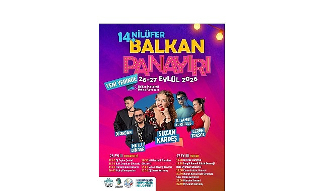 14. Nilüfer Balkan Panayırı yeni yerinde 26-27 Eylül'de 14. Nilüfer Balkan Panayırı yeni yerinde 26-27 Eylül'de