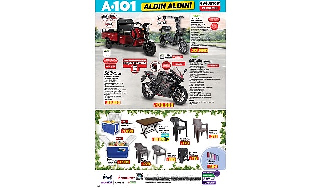 A101'den 6 Ağustos'ta Kaçırılmayacak Motosiklet Fırsatı A101'den 6 Ağustos'ta Kaçırılmayacak Motosiklet Fırsatı