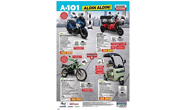 A101'den Motosiklet Tutkunlarına Yeni Modeller