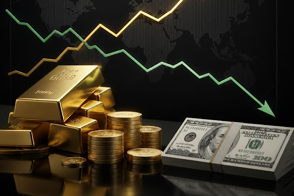 Altın yükseldi, dolar geriledi Altın yükseldi, dolar geriledi