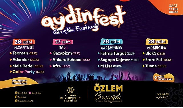 Aydınfest İçin Geri Sayım Başladı: Başkan Çerçioğlu Tüm Vatandaşları Festivale Davet Etti Aydınfest İçin Geri Sayım Başladı: Başkan Çerçioğlu Tüm Vatandaşları Festivale Davet Etti