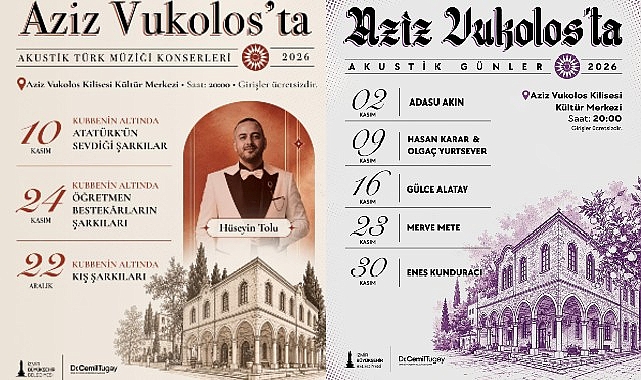 Aziz Vukolos'ta akustik müzik konserleri başlıyor Aziz Vukolos'ta akustik müzik konserleri başlıyor
