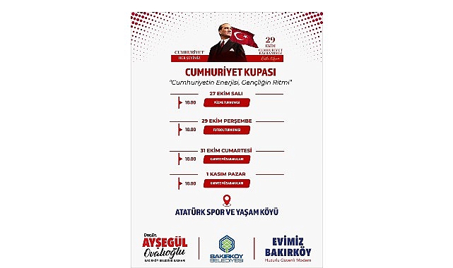 Bakırköy Belediyesinden Cumhuriyet Bayramı'na Özel Dolu Dolu Program Bakırköy Belediyesinden Cumhuriyet Bayramı'na Özel Dolu Dolu Program