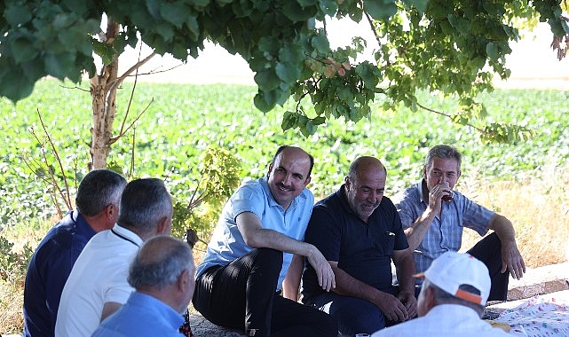 Başkan Altay Altınekin'de Hasat Yaptı Başkan Altay Altınekin'de Hasat Yaptı