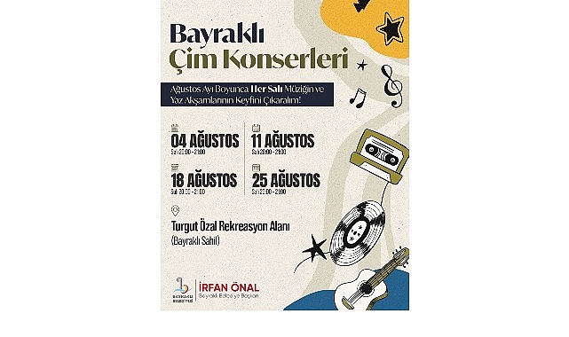 Bayraklı'da Çim Konserleri Başlıyor Bayraklı'da Çim Konserleri Başlıyor
