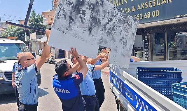 Bayraklı'da kamusal alan işgallerine ortak denetim Bayraklı'da kamusal alan işgallerine ortak denetim