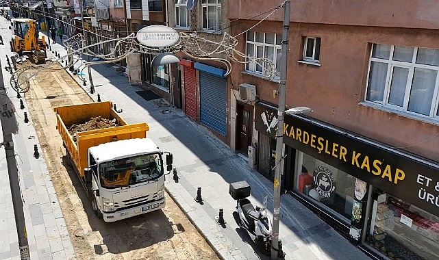 Bayrampaşa'da Bağlar Caddesi yenileniyor Bayrampaşa'da Bağlar Caddesi yenileniyor