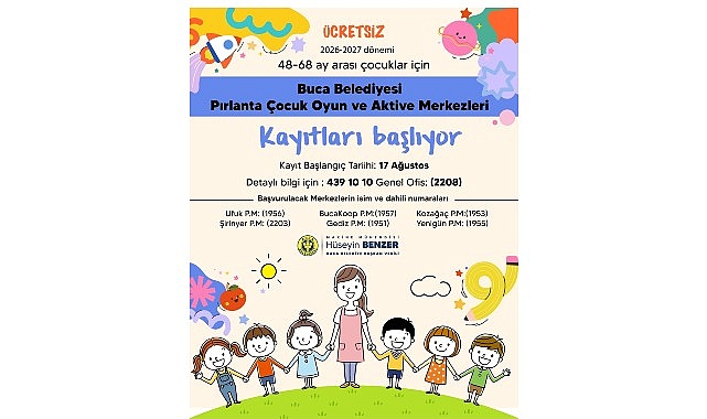 Buca'nın Oyun ve Aktivite Merkezleri yeni pırlantalarını bekliyor Buca'nın Oyun ve Aktivite Merkezleri yeni pırlantalarını bekliyor
