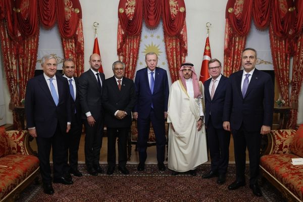 Erdoğan, R4+E3 toplantısı kapsamında Türkiye’ye gelen dışişleri bakanlarını kabul etti