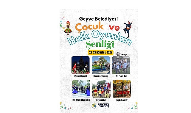 Geyve'de Çocukların Neşesi Halk Oyunlarının Coşkusuyla Buluşacak Geyve'de Çocukların Neşesi Halk Oyunlarının Coşkusuyla Buluşacak