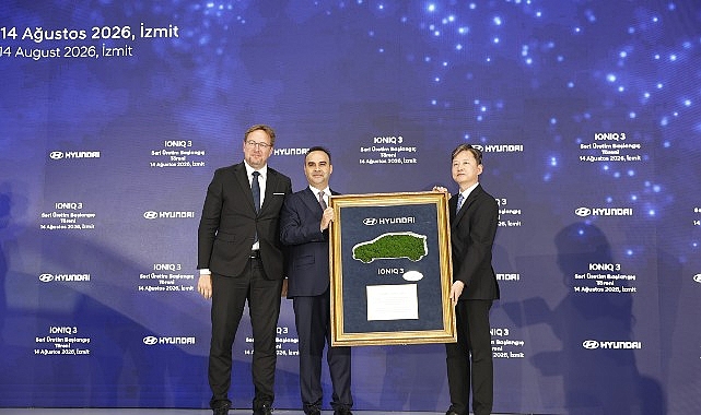 Hyundai Motor Türkiye, İlk Elektrikli Aracı IONIQ 3'ün Üretimine Başladı. Hyundai Motor Türkiye, İlk Elektrikli Aracı IONIQ 3'ün Üretimine Başladı.