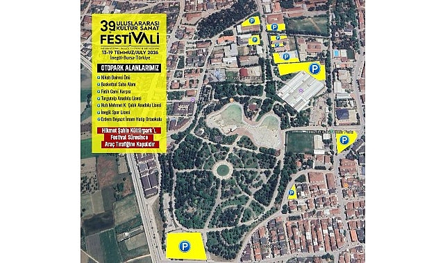 İnegöl Belediyesi'nden Festival Süresince Otopark Düzenlemesi İnegöl Belediyesi'nden Festival Süresince Otopark Düzenlemesi