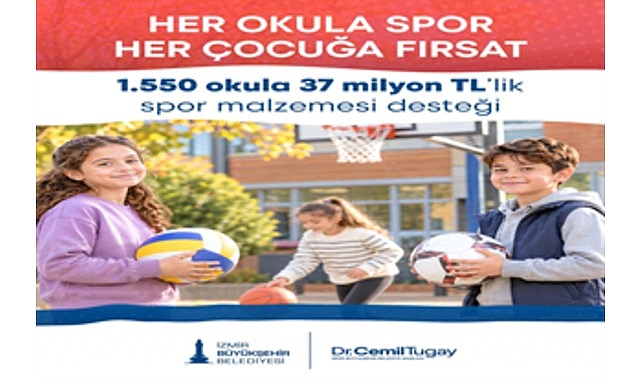 İzmir Büyükşehir Belediyesi'nden okullara 37 milyon TL'lik spor malzemesi desteği İzmir Büyükşehir Belediyesi'nden okullara 37 milyon TL'lik spor malzemesi desteği