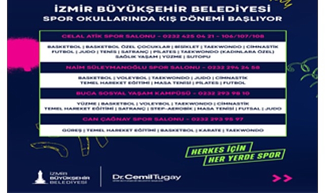 İzmir'de Kış Spor Okulları için kayıt zamanı İzmir'de Kış Spor Okulları için kayıt zamanı