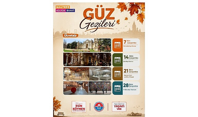 Maltepe Belediyesi'nin ekim ayı Güz Gezileri başlıyor
