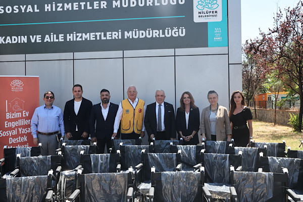 Nilüfer’de 60 tekerlekli sandalye belediyeye teslim edildi Nilüfer’de 60 tekerlekli sandalye belediyeye teslim edildi