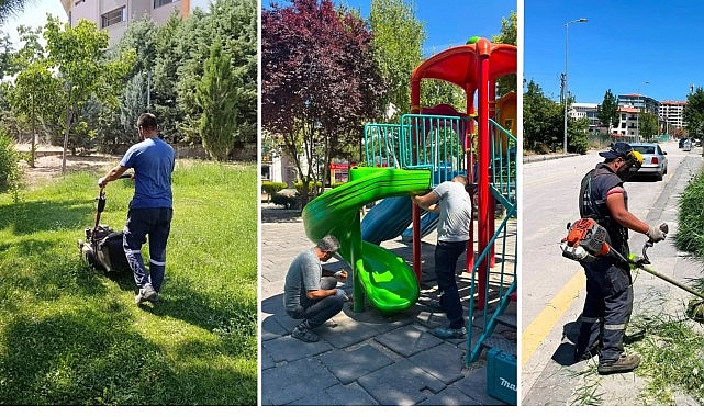 Park ve Bahçelerde Bakım Çalışmaları Sürüyor Park ve Bahçelerde Bakım Çalışmaları Sürüyor