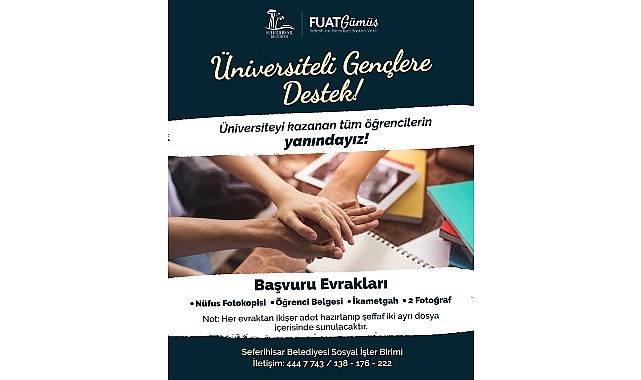Seferihisar Belediyesi'nden üniversiteli gençlere destek Seferihisar Belediyesi'nden üniversiteli gençlere destek