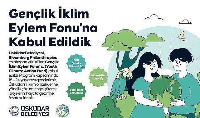 Üsküdar Belediyesi, Bloomberg Philanthropies Gençlik İklim Eylem Fonu'na Kabul Edildi Üsküdar Belediyesi, Bloomberg Philanthropies Gençlik İklim Eylem Fonu'na Kabul Edildi