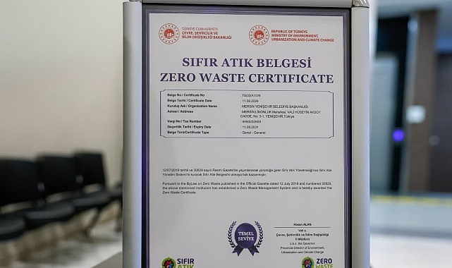 Yenişehir'in bütüncül atık sistemi tescillendi