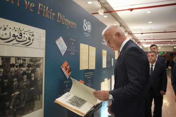 Ziya Gökalp’in 150. yılına özel sergi Millî Kütüphane’de açıldı Ziya Gökalp’in 150. yılına özel sergi Millî Kütüphane’de açıldı