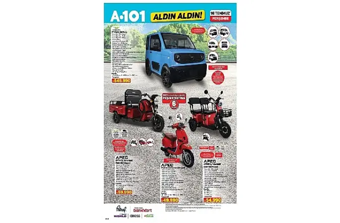 16 Temmuz'da A101'de Elektrikli Araç Dikkat Çekiyor