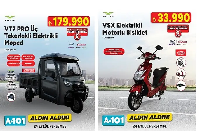 A101'de Elektrikli Moped Satışı