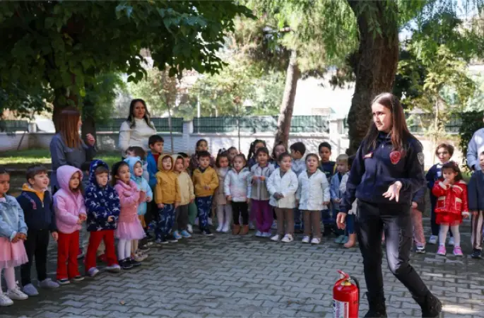 Aydın’da Çocuk Gelişim Merkezleri’nde itfaiye eğitimi düzenlendi