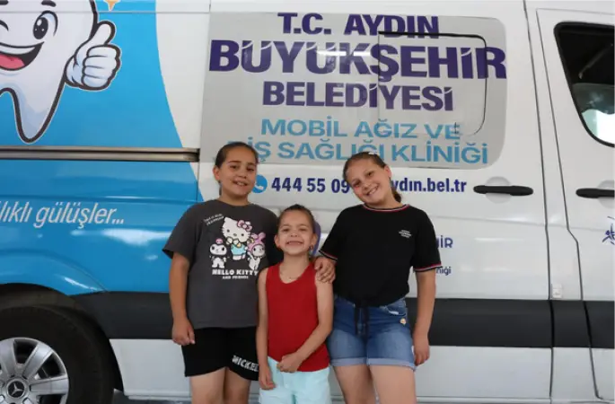 Aydın'da mobil ağız ve diş sağlığı hizmeti 5 ilçede vatandaşlarla buluştu