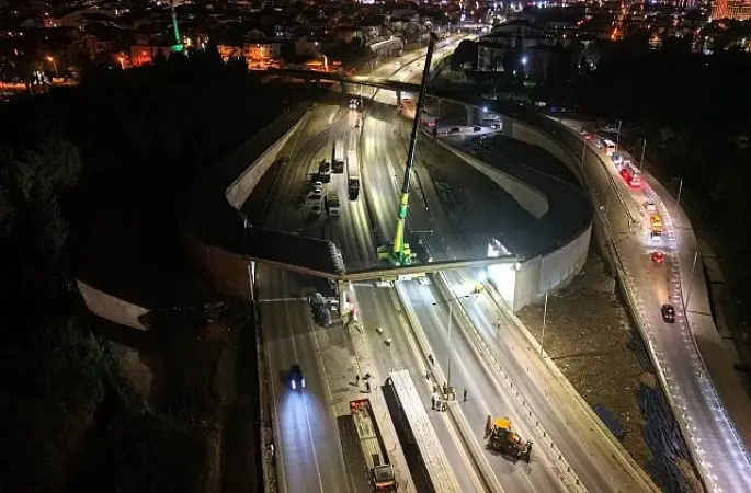 Başiskele Koridor Projesi'nde 9 köprünün montajı bitti
