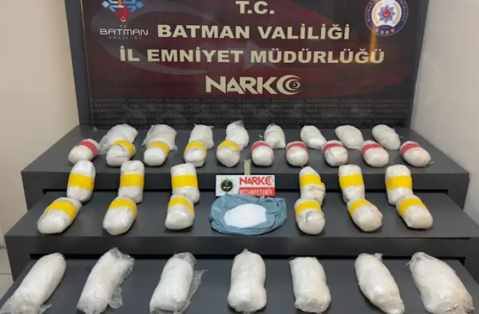 Batman’da 19 kilo 250 gram metamfetamin ele geçirildi