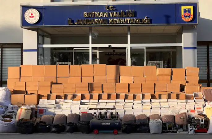 Batman’da kaçakçılık operasyonunda 800 bin boş makaron ve 524 kilogram tütün ele geçirildi