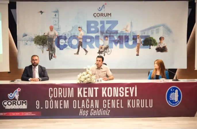 Çorum Kent Konseyi 9. Dönem Olağan Seçimli Genel Kurulu gerçekleştirildi