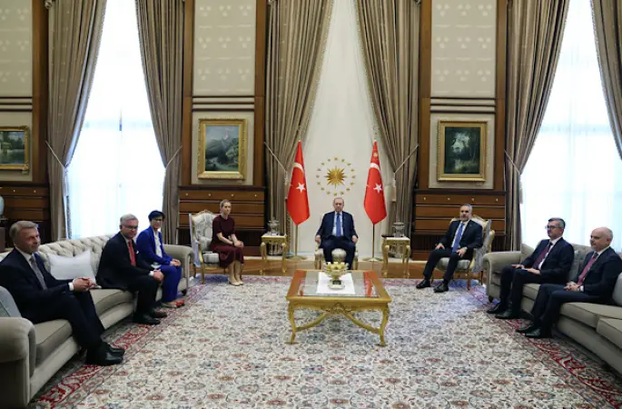 Cumhurbaşkanı Erdoğan, AB yetkililerini kabul etti