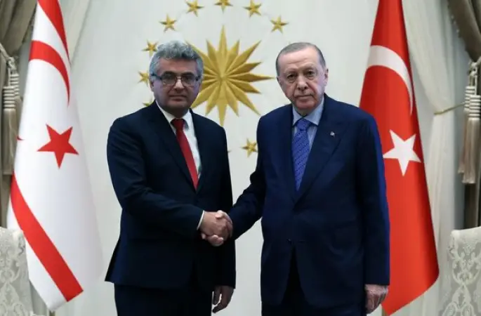 Cumhurbaşkanı Erdoğan, KKTC Cumhurbaşkanı Erhürman ile görüştü