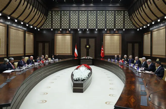  Cumhurbaşkanı Erdoğan, Stocker ile heyetler arası görüşme gerçekleştirdi
