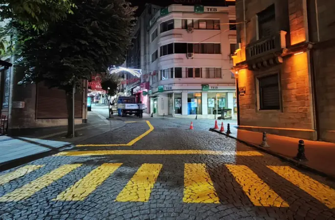 Giresun'da yaya geçitleri yenileniyor