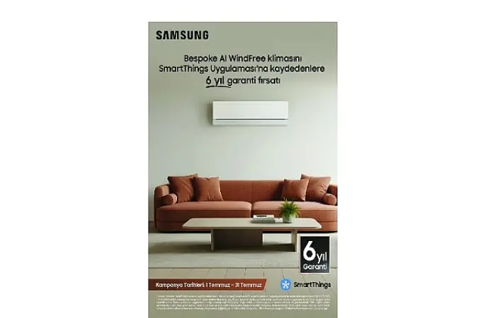 iF Design Award ödüllü Samsung Bespoke AI WindFree Pro klimada 6 yıl garanti ve 6 taksit avantajı