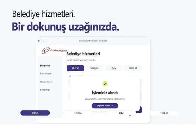 İnegöl'de Belediye Hizmetlerine E-Devlet Kolaylığı: Yarım Milyon İşlem Gerçekleştirildi