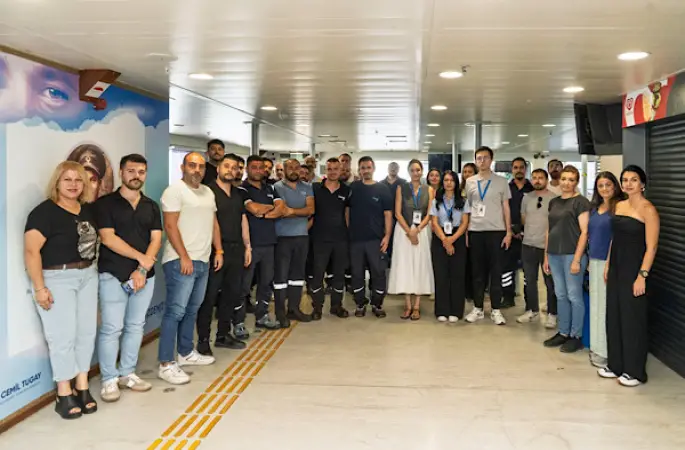  İZDENİZ personeline uygulamalı afet ve yangın eğitimi verildi