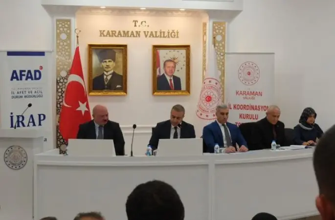Karaman’da İl Afet Risk Azaltma Planı değerlendirildi