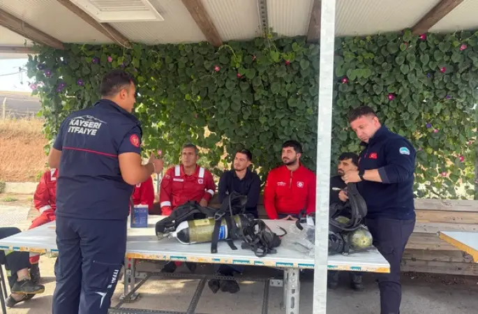 Kayseri İtfaiyesi, TPAO personeline 15 gün eğitim verdi