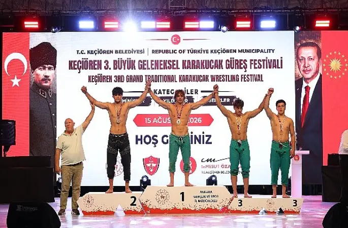 Keçiören'de Karakucak Güreşi coşkusu yaşandı, pehlivanlar ödüllerine kavuştu