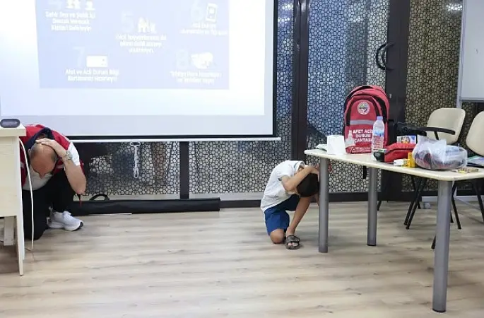 Konaklı çocuklara Afet Farkındalık Atölyesi 