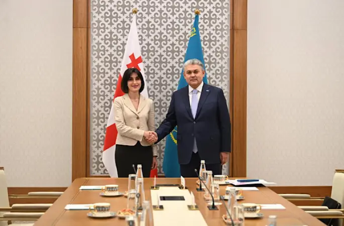 Koşerbayev, Gürcistanlı mevkidaşı Bochorishvili ile görüştü