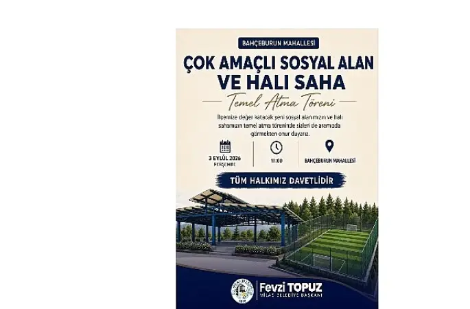 Milas Belediyesi'nden Bahçeburun'a Çok Amaçlı Sosyal Alan ve Halı Saha