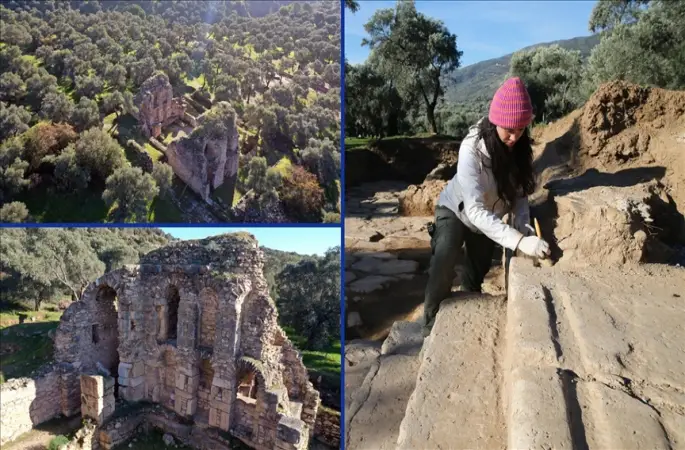 Nysa Antik Kenti'nde kütüphaneye ulaşılmasını sağlayan 1800 yıllık merdiven ortaya çıkarıldı