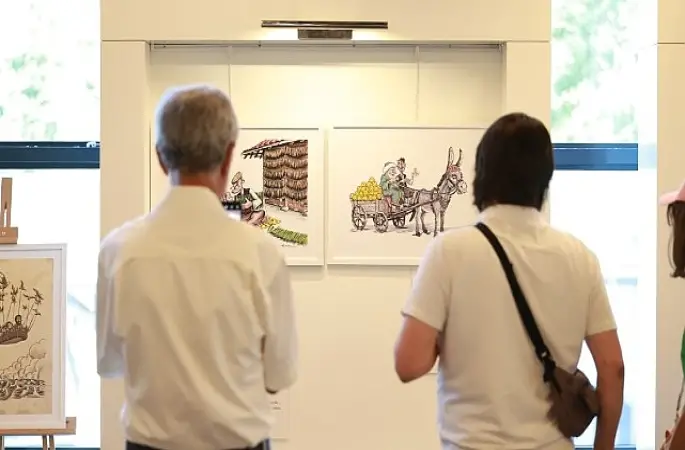 Osmangazi'de Göçün Hikayelerini Karikatürlerle Anlatan Sergi