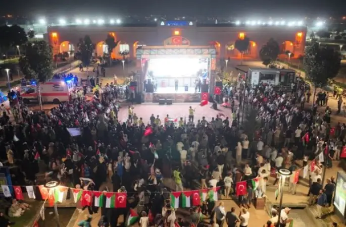 Şanlıurfa’da Filistin konvoyuna destek
