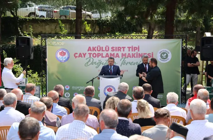 Trabzon Büyükşehir Belediyesi’nden Of’taki çay üreticilerine makine desteği